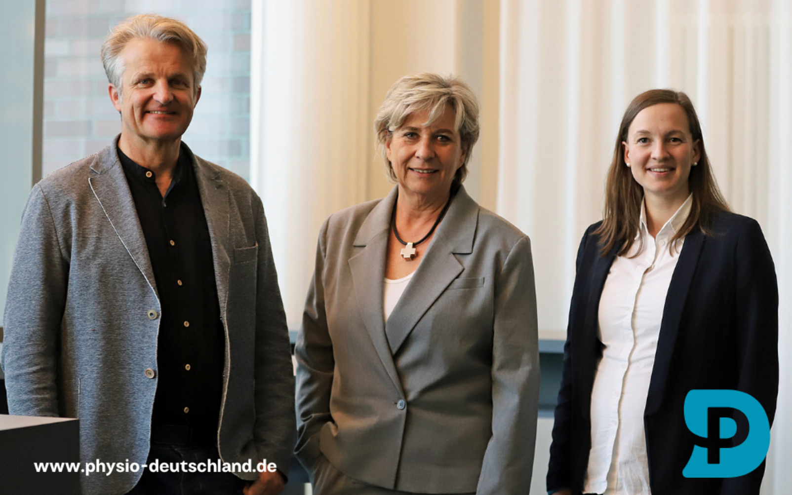 Vorstand von Physio Deutschland: Andrea Rädlein (Mitte), Hannah Hecker und Markus Norys